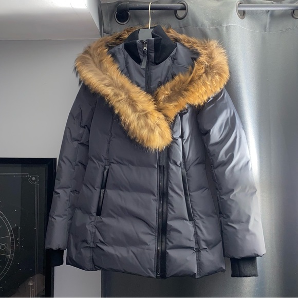Mackage Adali Down Coat with Natural Fur Trim